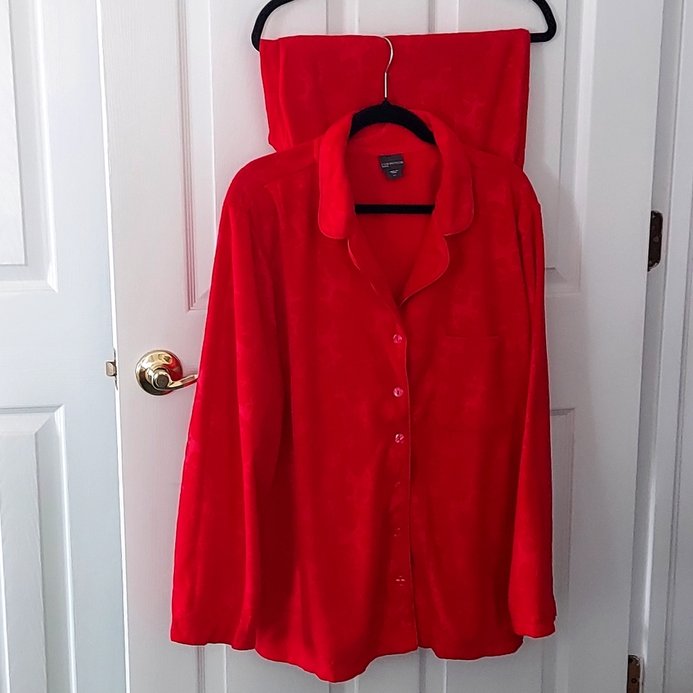 Women's Red Fleece Pajama's